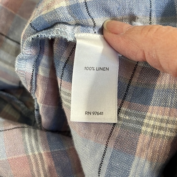 J. JILL Love Linen Madras Maxi Pastel Plaid Tank Pullover Dress PSmall Beachy - Picture 9 of 9